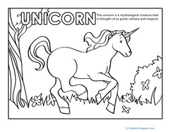 Unicorn Myth Coloring Page