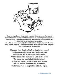 Night Before Christmas: Sentence Diagram