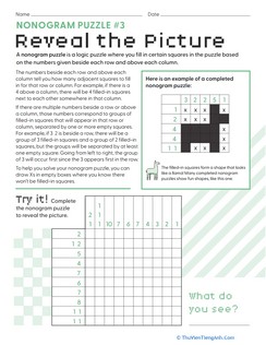 Nonogram Puzzle #3: Reveal the Picture