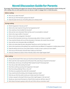 Novel Discussion Guide for Parents