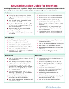 Novel Discussion Guide for Teachers