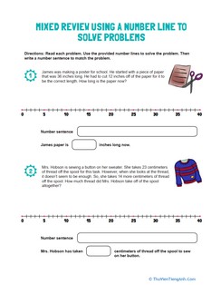 Number Line Word Problems