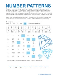 Number Patterns: Treasure Hunt