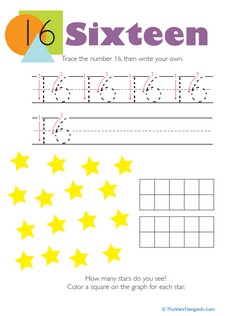 Tracing Numbers & Counting: 16