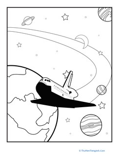 Outer Space Coloring Page