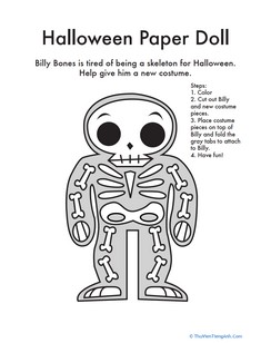 Paper Doll: Halloween Costume!