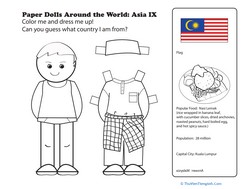 Paper Dolls Around the World: Malaysia