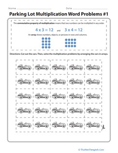 Parking Lot Multiplication Word Problems #1