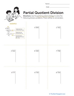 Partial Quotient Division