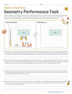 Pedro’s Pool Party: Geometry Performance Task