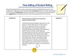 Peer Editing of Student Writing