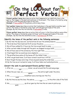 Perfect Verb Tense