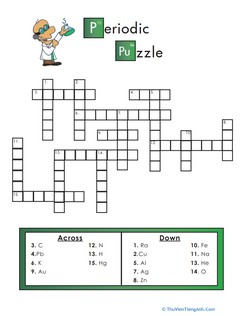 Periodic Table Crossword Puzzle