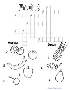 Picture Crossword: Fruit!