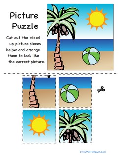 Beach Day Picture Puzzle