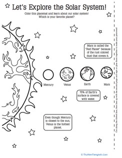 Planet Activity Placemat