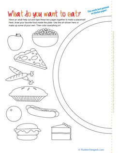 Make a Placemat: What Do You Want to Eat?