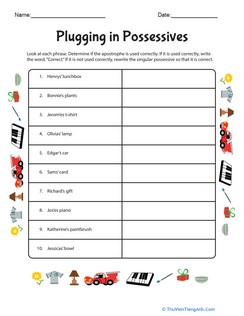 Plugging in Possessives