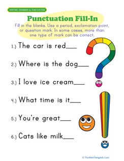 Punctuation Mark Exercises