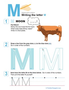 Writing the Letter M: M is for Moo!