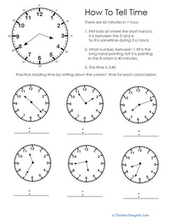 Practice Test: Telling Time