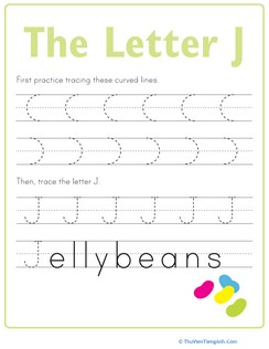 Practice Tracing the Letter J