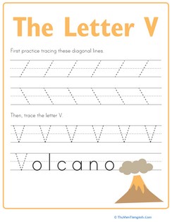 Practice Tracing the Letter V