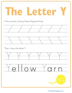 Practice Tracing the Letter Y