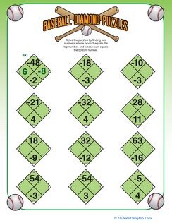 Baseball Diamond Puzzles #3