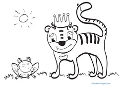 Princess Tiger Coloring Page