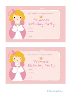 Princess Birthday Invitations