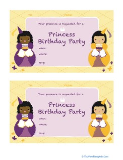 Princess Birthday Invitations #2