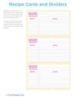 Printable Recipe Cards