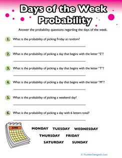 Probability: Days of the Week