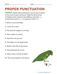 Proper Punctuation