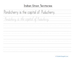 Puducherry Cursive Practice