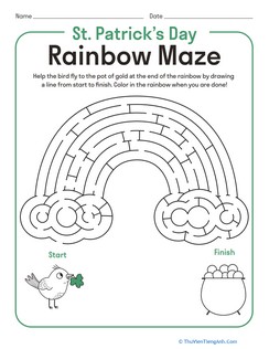 St. Patrick’s Day Rainbow Maze