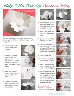 Make a Gerbera Daisy Paper Pop-Up