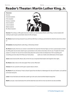 Readers’ Theater: Martin Luther King, Jr.