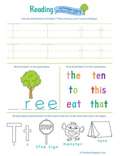 Get Ready for Reading: All About the Letter T