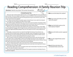 Reading Comprehension: A Family Reunion Trip