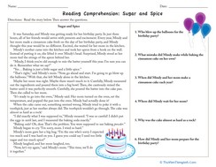 Reading Comprehension: Sugar and Spice