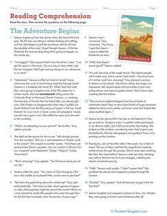 Reading Comprehension: The Adventure Begins