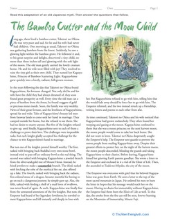 Reading Comprehension: The Bamboo Cutter and the Moon Child