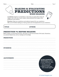 Reading Reflections: Making & Evaluating Predictions