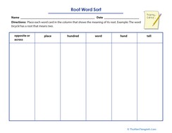 Root Word Sort