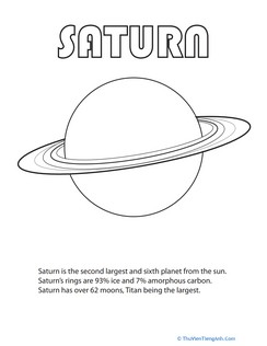 Saturn Coloring Page