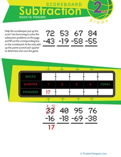 Scoreboard Subtraction #6