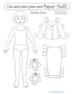 Seasonal Paper Dolls: Spring Girl
