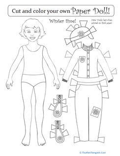 Seasonal Paper Dolls: Winter Girl